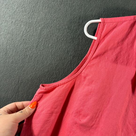 calvin klein women linen blend tank XL pink coastal beach vacation tropical - Picture 6 of 7